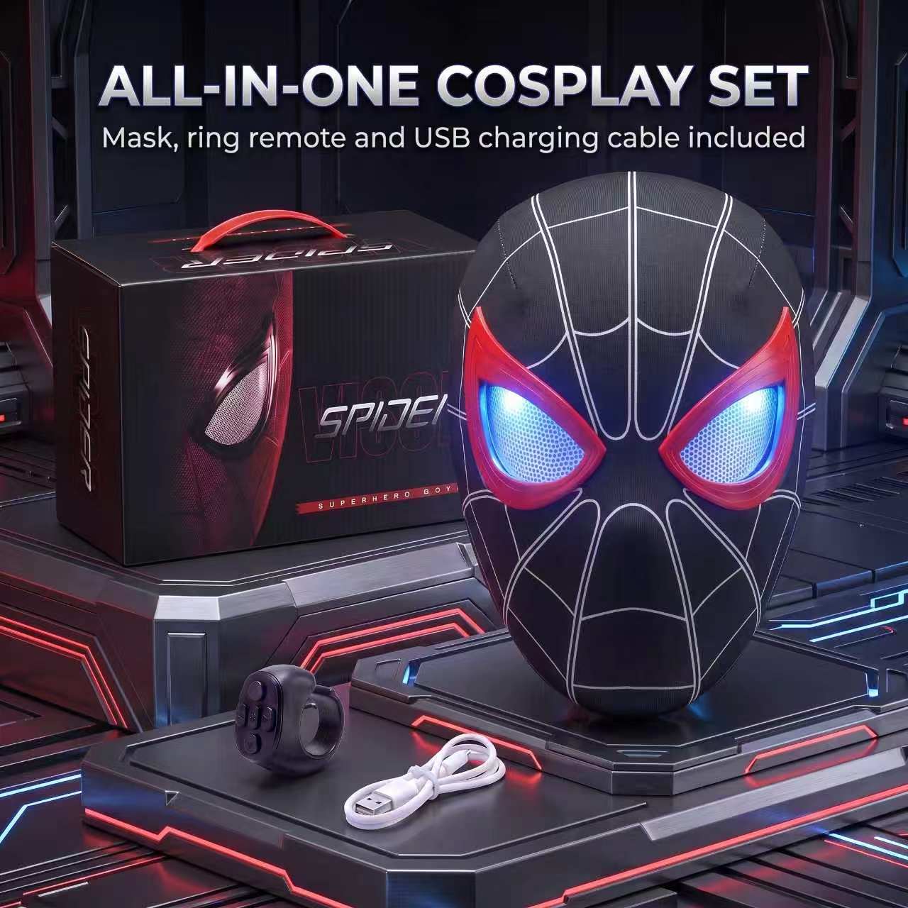 Maska S1 Spidey mrugające oczy SpiderGadżet™