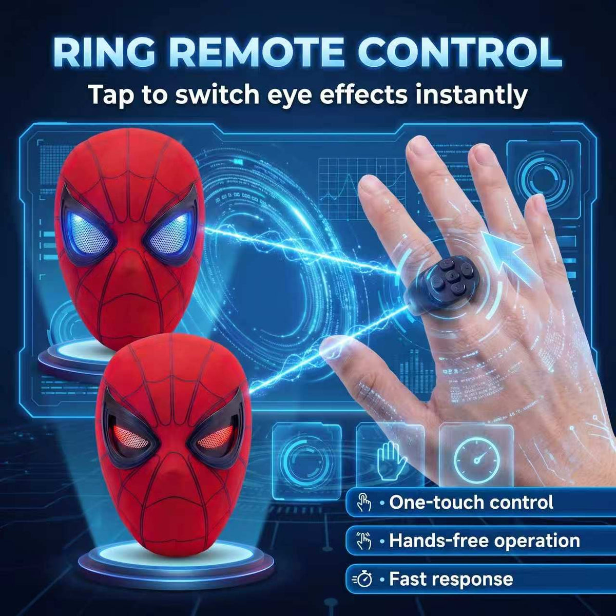 Maska S1 Spidey mrugające oczy SpiderGadżet™
